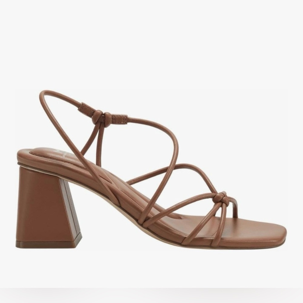 Marc Fisher Calynda Strappy Brown Block Heel Sandal - New, never worn